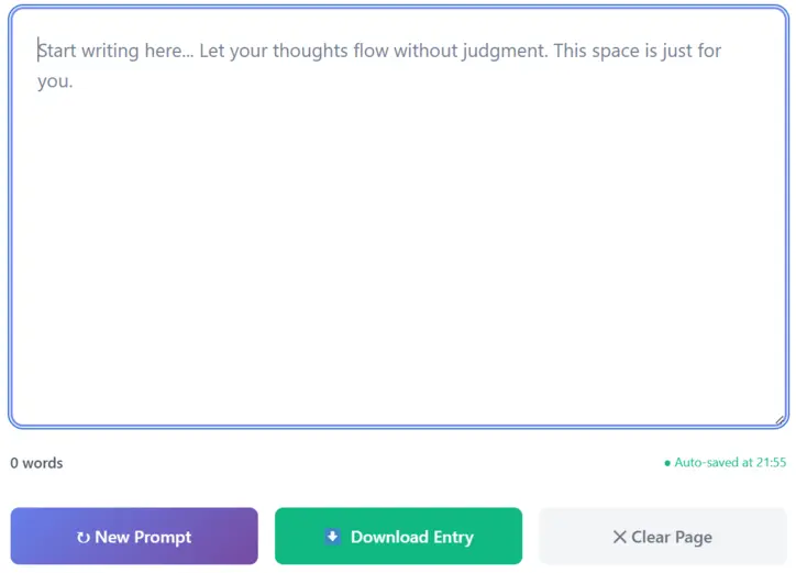 Daily Journal Prompt Writing Tool - Screenshot 2