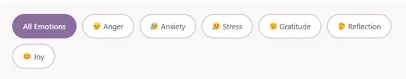 Mood Selection Bar - dailyventjournal